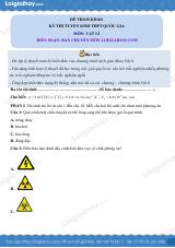 Đề tham khảo thi Vật lí THPT lớp 12 - có lời giải chi tiết